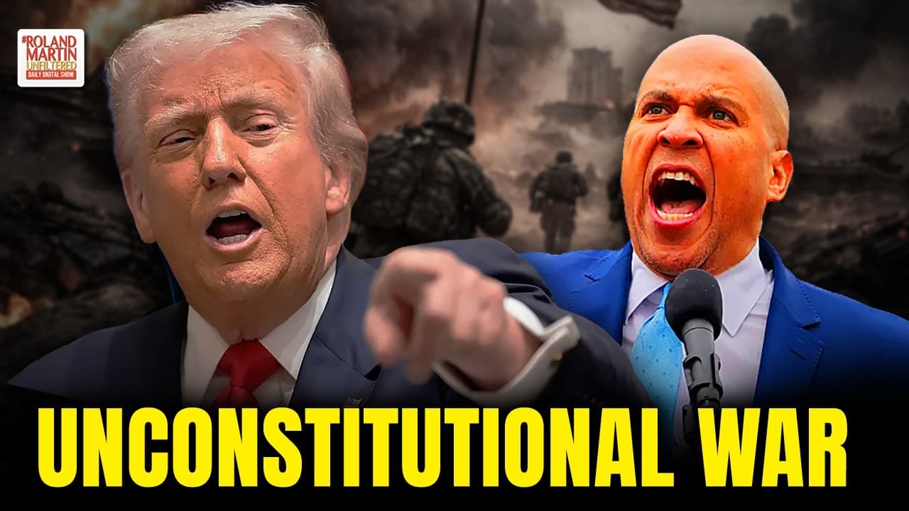 Cory Booker Calls Trump’s War a Constitutional Crisis as Congress Fails to Act