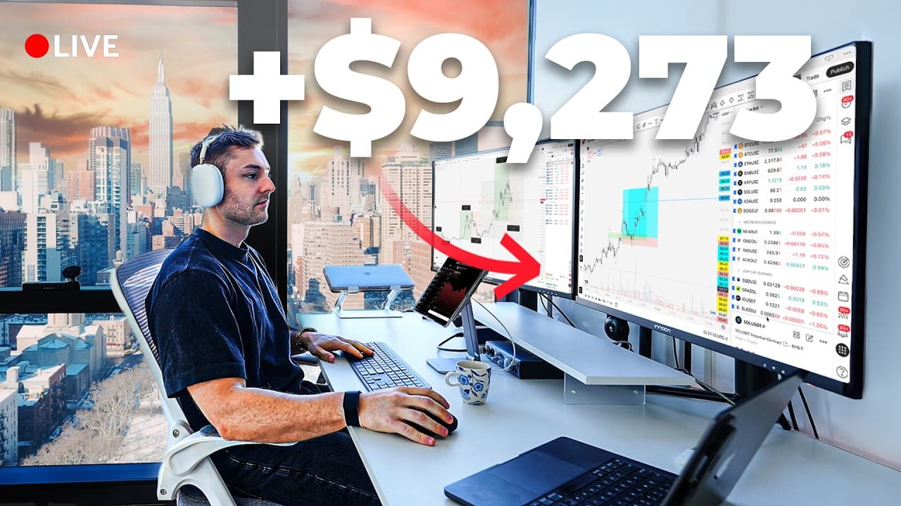 LIVE DAY TRADING - How I Profit $9,273 Risking $2k (My 10x Strategy)