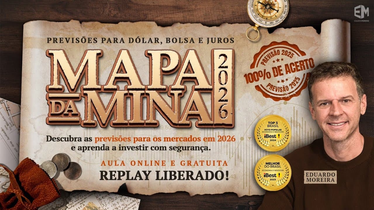REPLAY - MAPA DA MINA 2026 PREVISÕES PARA DÓLAR, BOLSAS E JUROS - 08/02 ÀS 20HRS